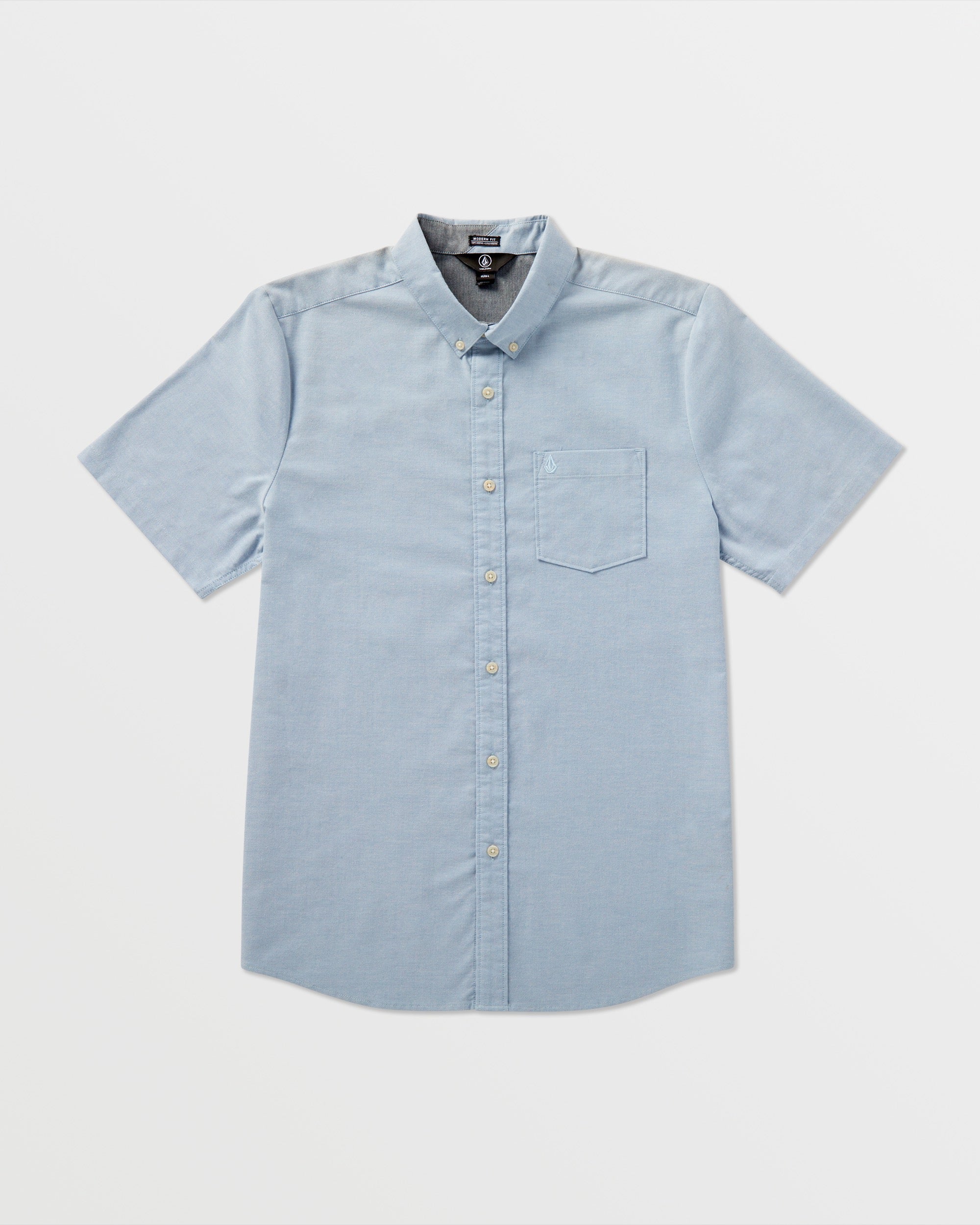 Image of Everett Oxford Short Sleeve Shirt - Wrecked Indigo