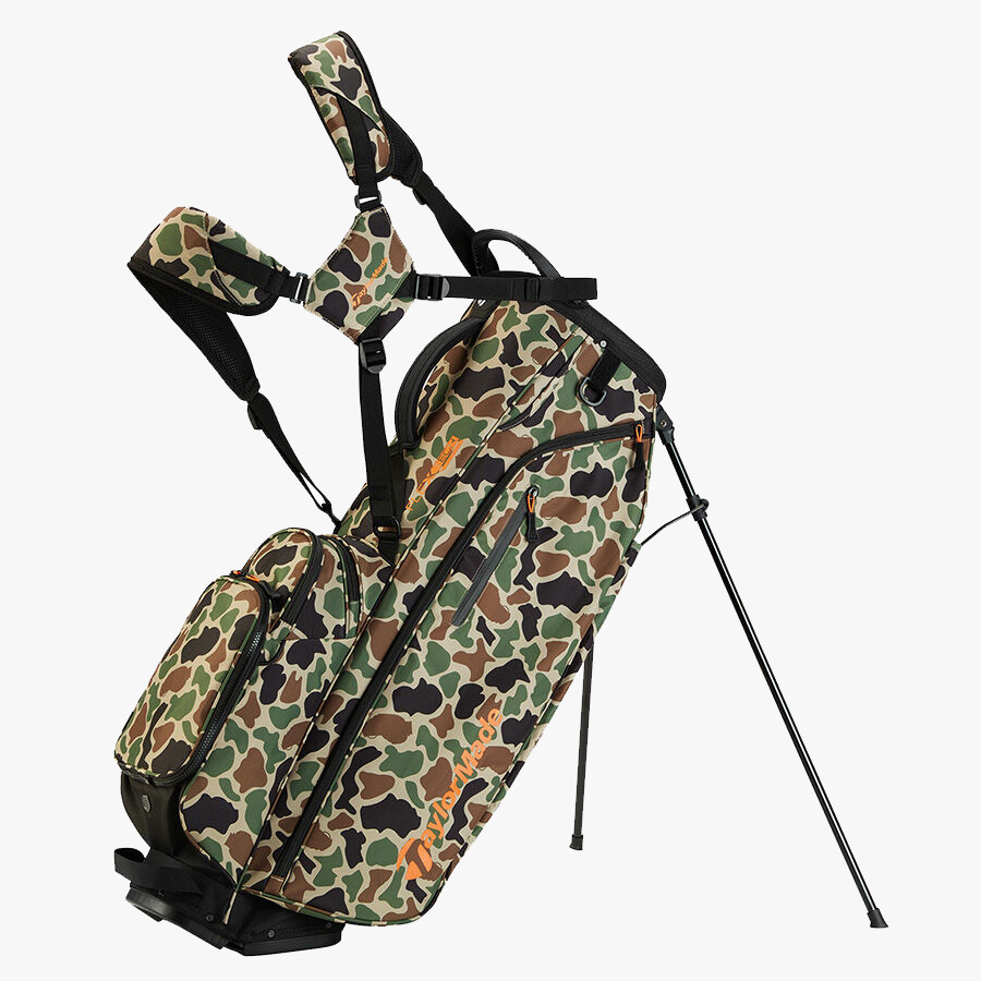 FlexTech Crossover Golf bag in camo/orange