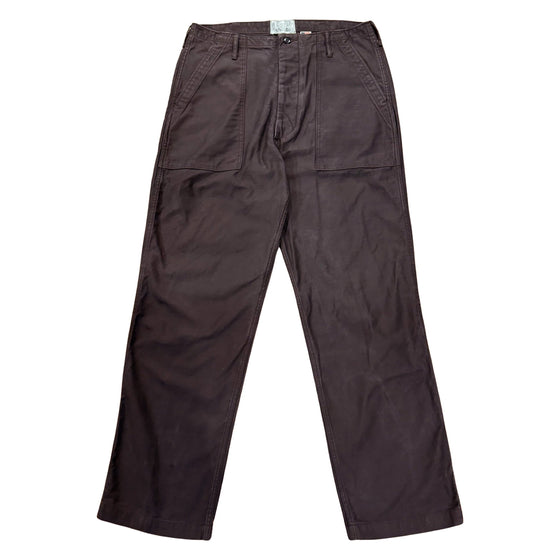 107 60&#39;s era GI chinos in 12 oz faded slate Baker Back Cotton Satin.