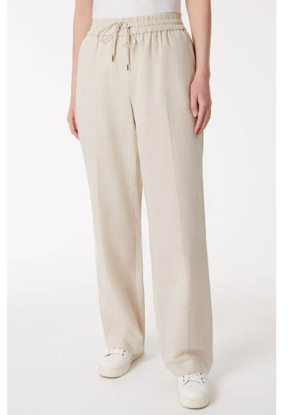 Pull-On Linen Drawstring Trousers