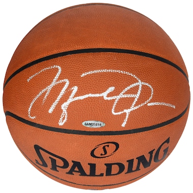 Upper Deck Michael Jordan  Autographed Official NBA Spalding Pro Basketball - Signed in Silver Ink