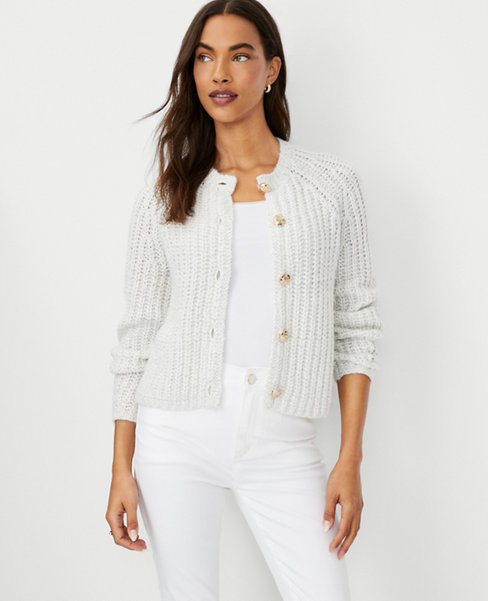 Sequin Textured Stitch Cardigan