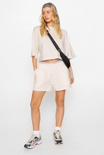 Boxy Crop T-Shirt And Shorts Co-Ord Set