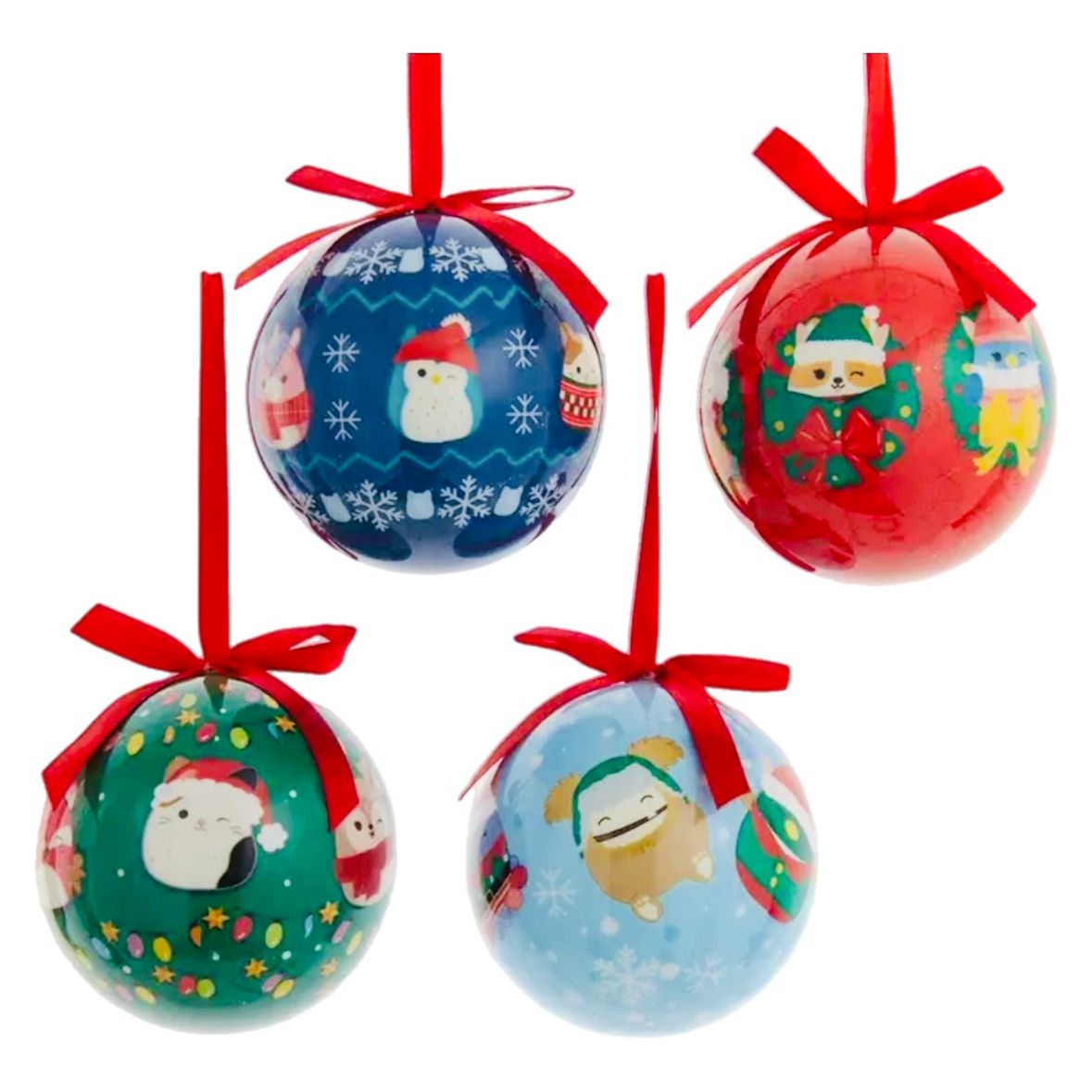 Squishmallow 3" Decoupage Christmas Ornament - CHOOSE YOUR COLOR