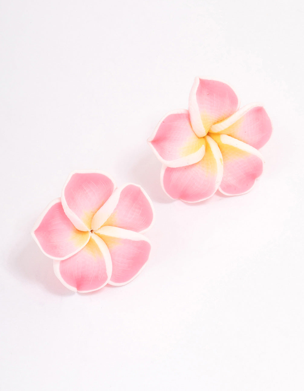 Image of Pink Frangipani Stud Earrings