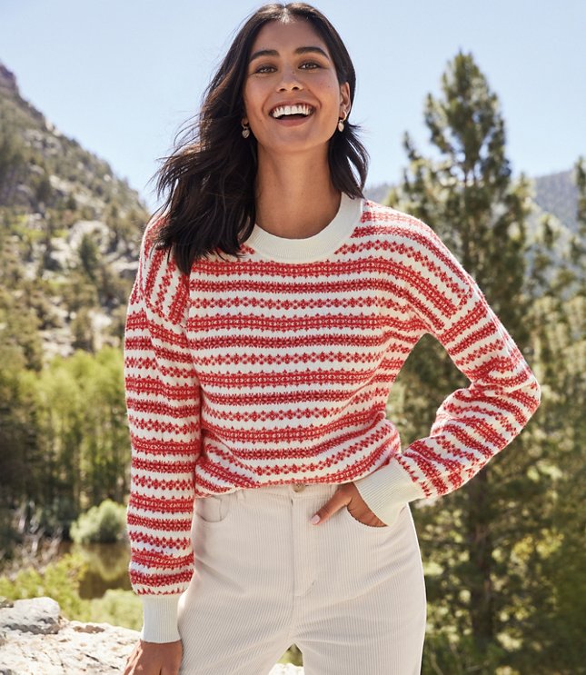 Fair Isle Stripe Everyday Sweater