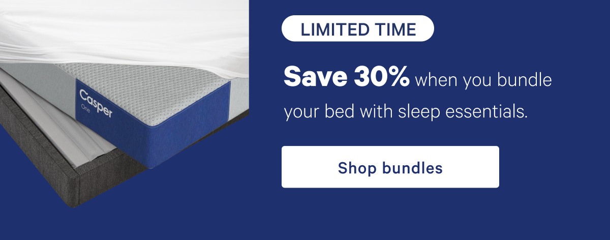 Save 25% when you bundle your bed with sleep essentials. >> Shop bundles >>