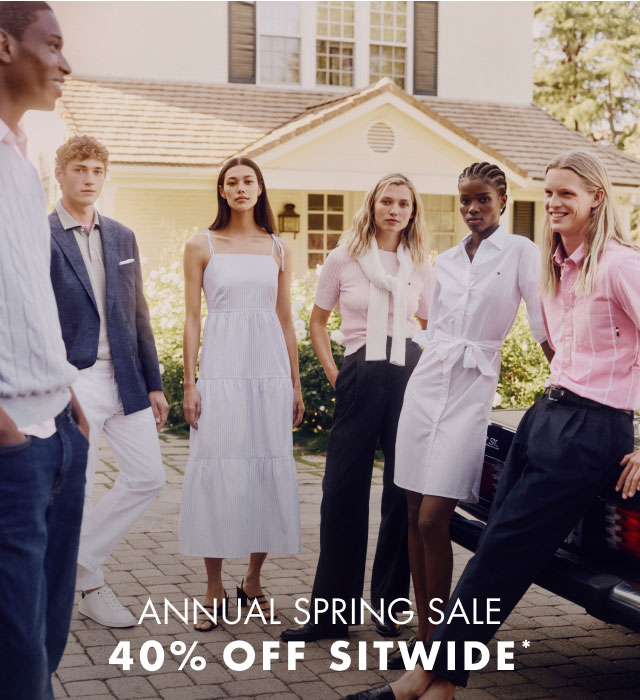 Annual Spring sale                                            40% off sitewide*                                         