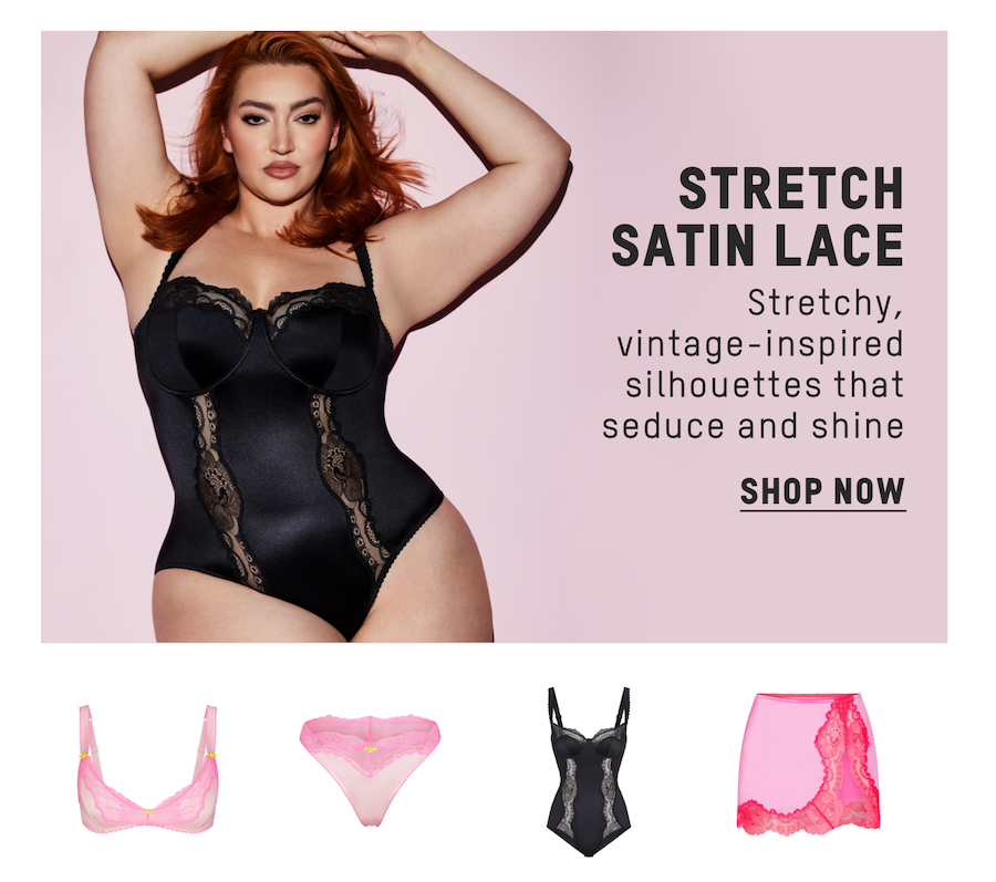 STRETCH SATIN LACE