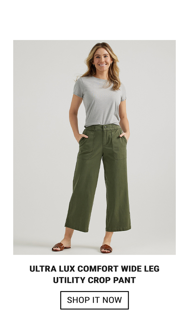 ULTRA LUX COMFORT WIDE LEG UTILITY CROP PANT. Shop it Now