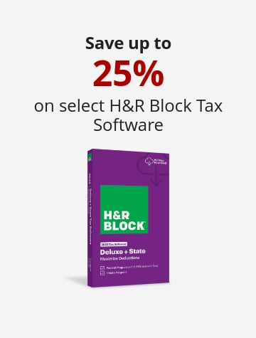 Save up to 0.25 on select H&R Block Tax Software