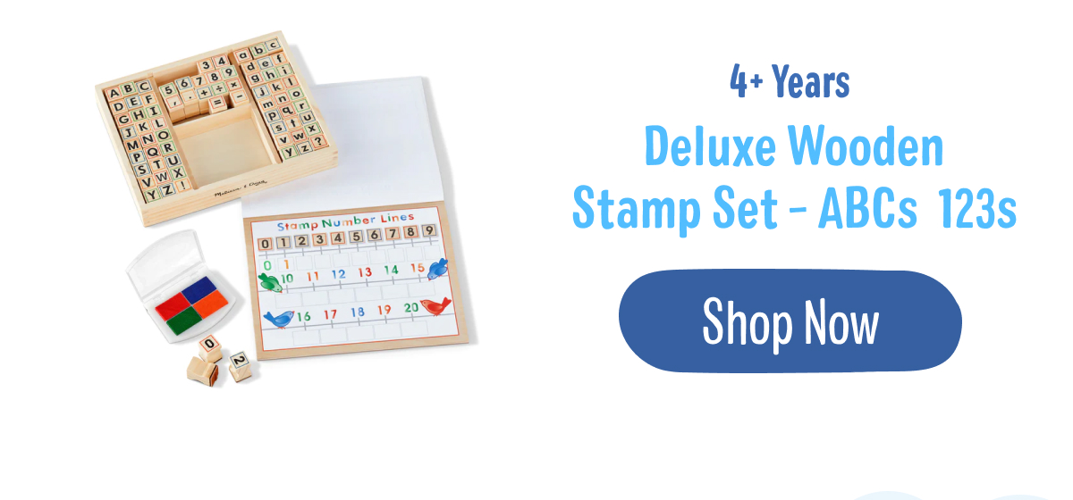 Deluxe Wooden Stamp Set - ABCs 123s