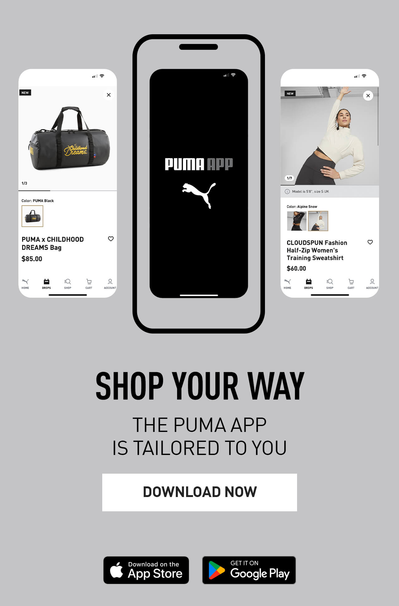 SHOP YOUR WAY | THE PUMA APP IS TAILORED FOR YOU | DOWNLOAD NOW