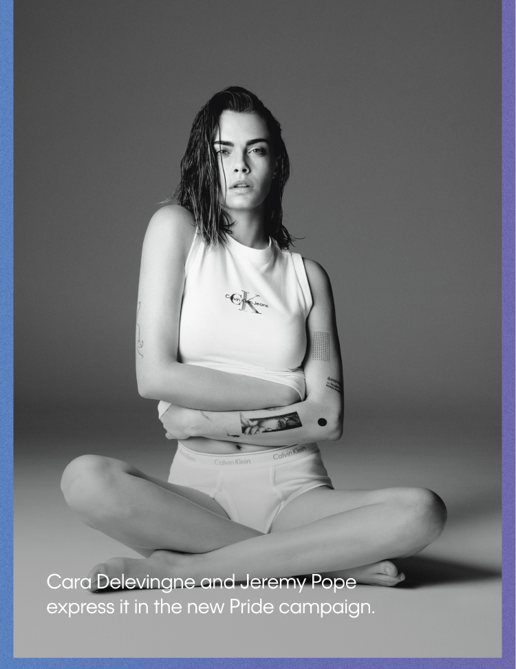 CARA DELEVINGNE AND JEREMY POP EXPRESS IT IN THE NEW PRIDE CAMPAIGN.