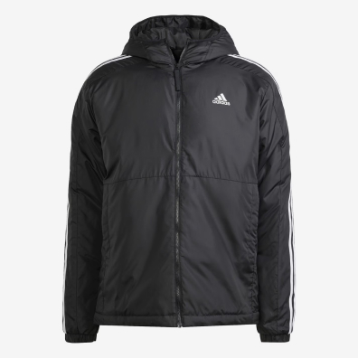 adidas 3 Stripe Essential Hooded Jacket Mens