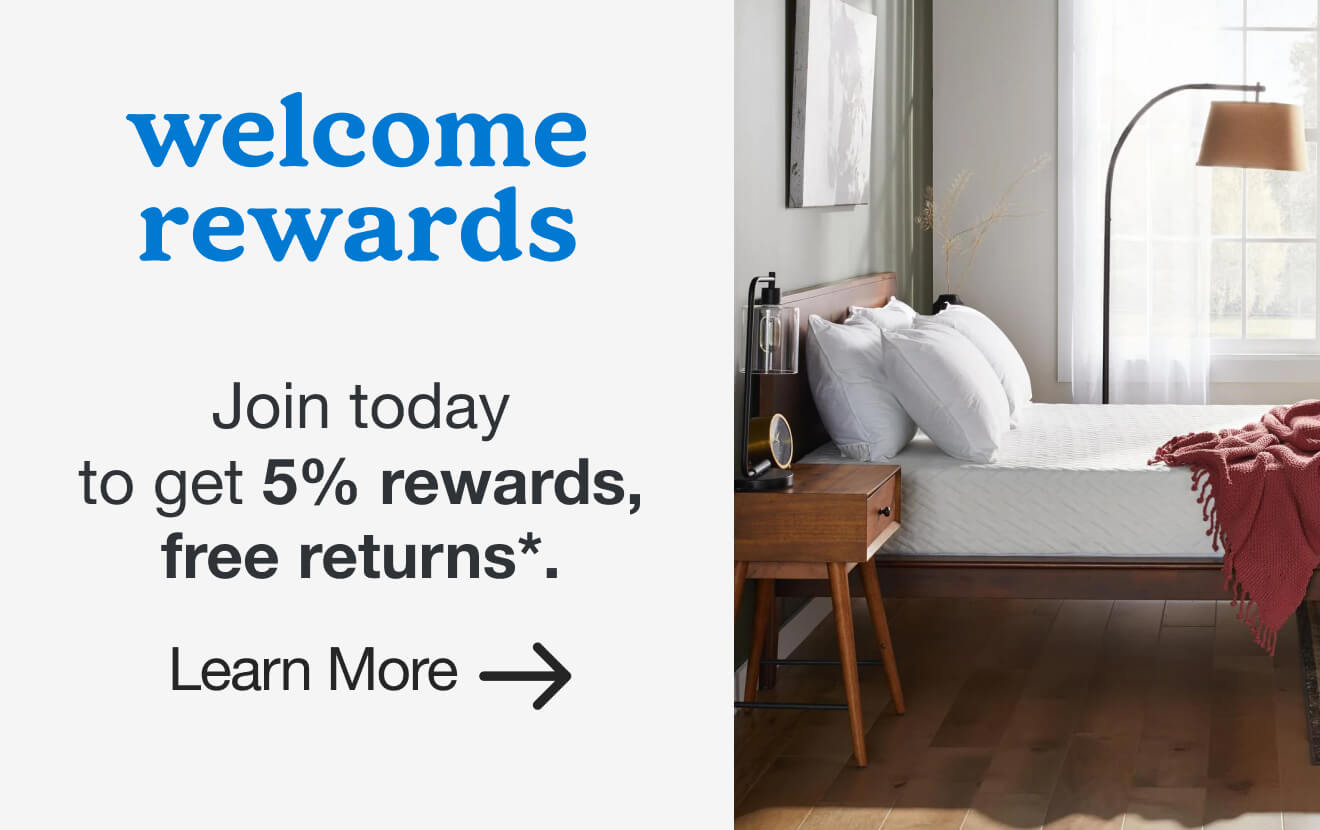 Join Welcome Rewards to get 5% rewards and free returns