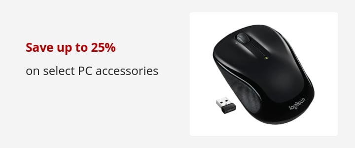 Save up to 25% on select PC accessories