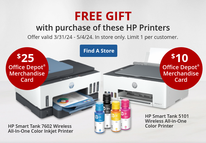 Free Gift with purchase of HP Printers