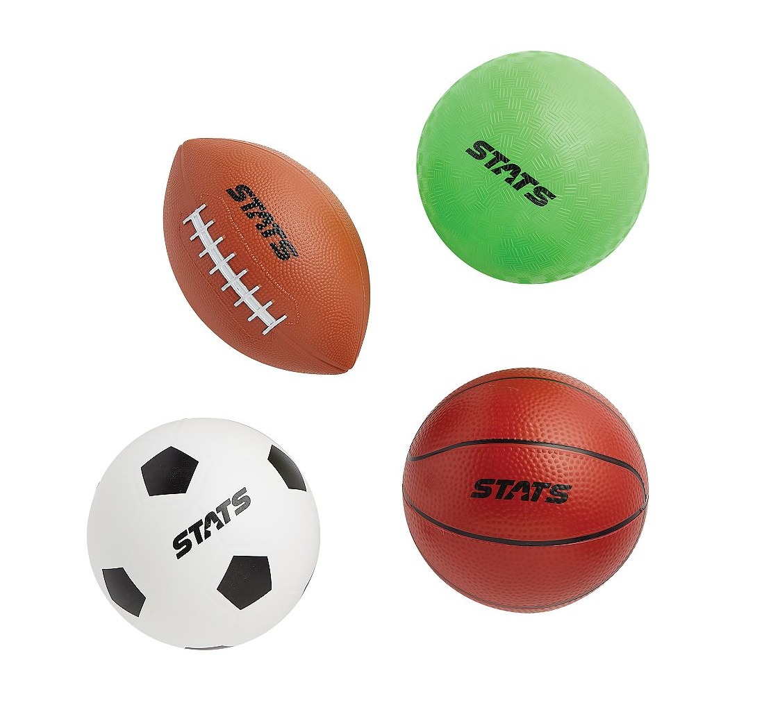 Stats 4-Pack Inflatable Sports Ball Set