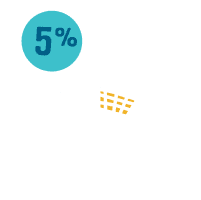 Computer illustration with 5% off