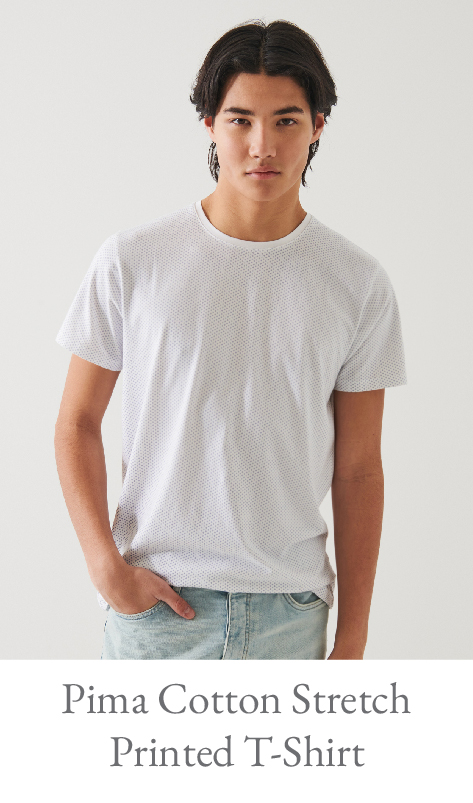 PIMA COTTON STRETCH PRINTED T-SHIRT