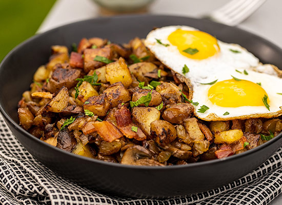 image of Bacon and Mushroom Breakfast Hash