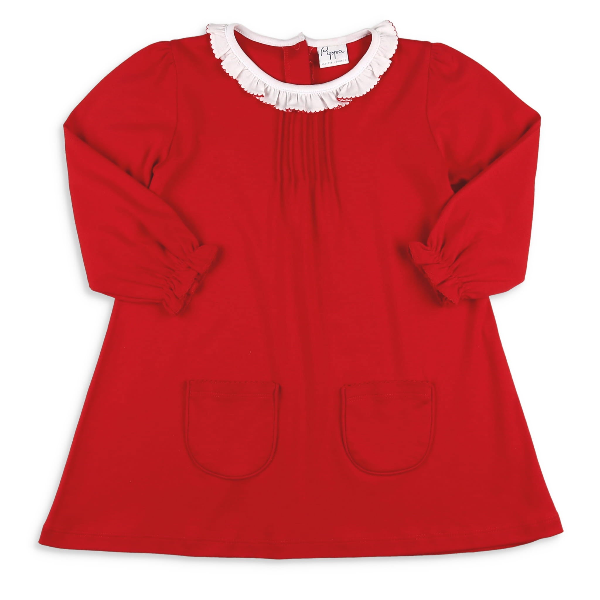 Image of Girls Pima Dress - Christmas