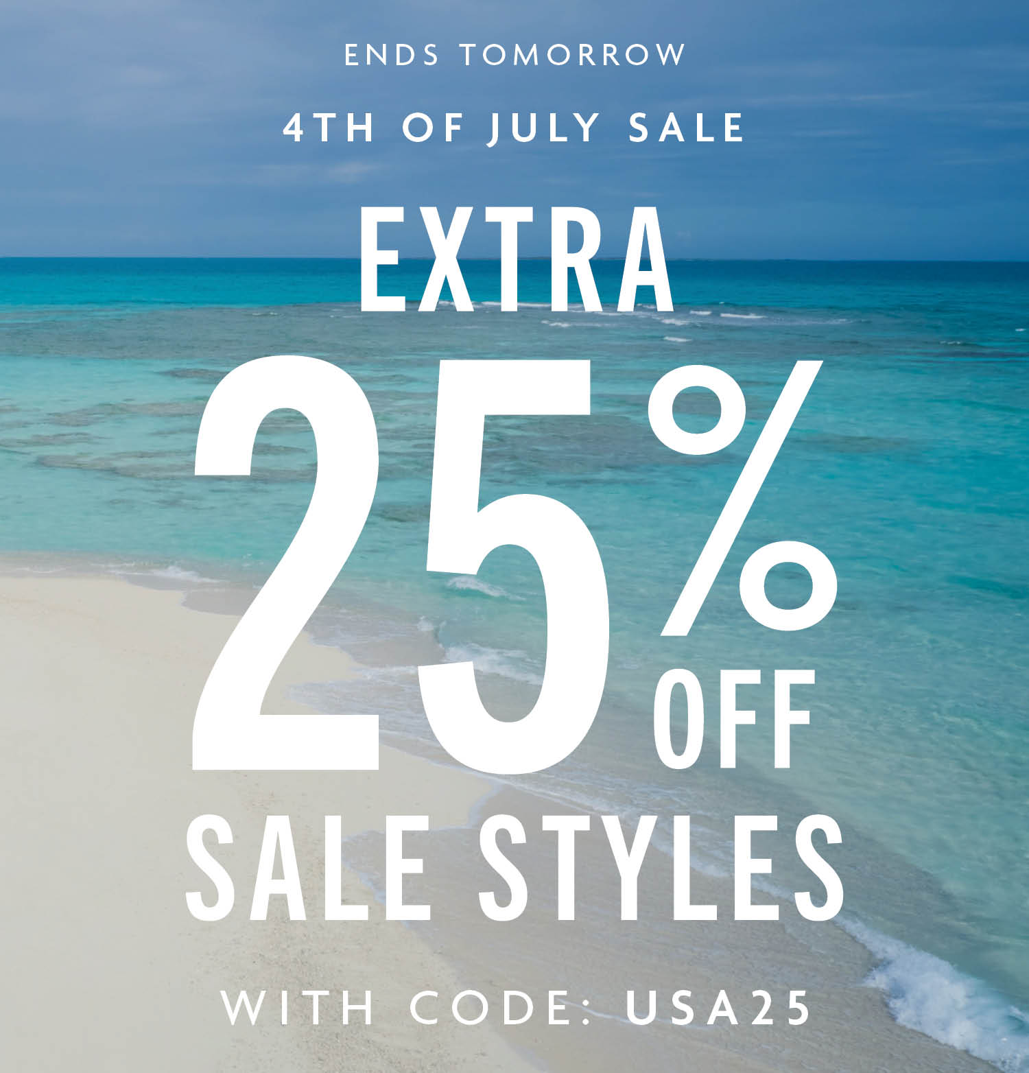 Shop Extra 25% Off Sale Styles