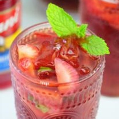 Batched Strawberry Iced Tea