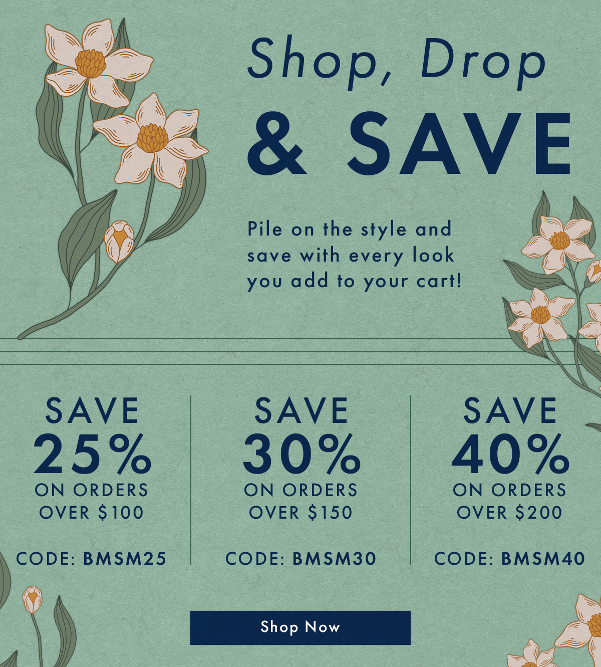 Shop, Drop & Save | Shop Now