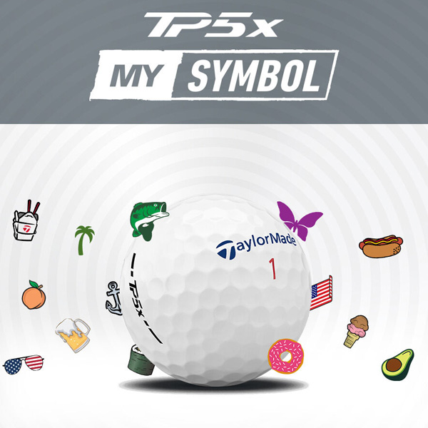 TP5x MySymbol text on top of a white ball with personalization icons surrounding it