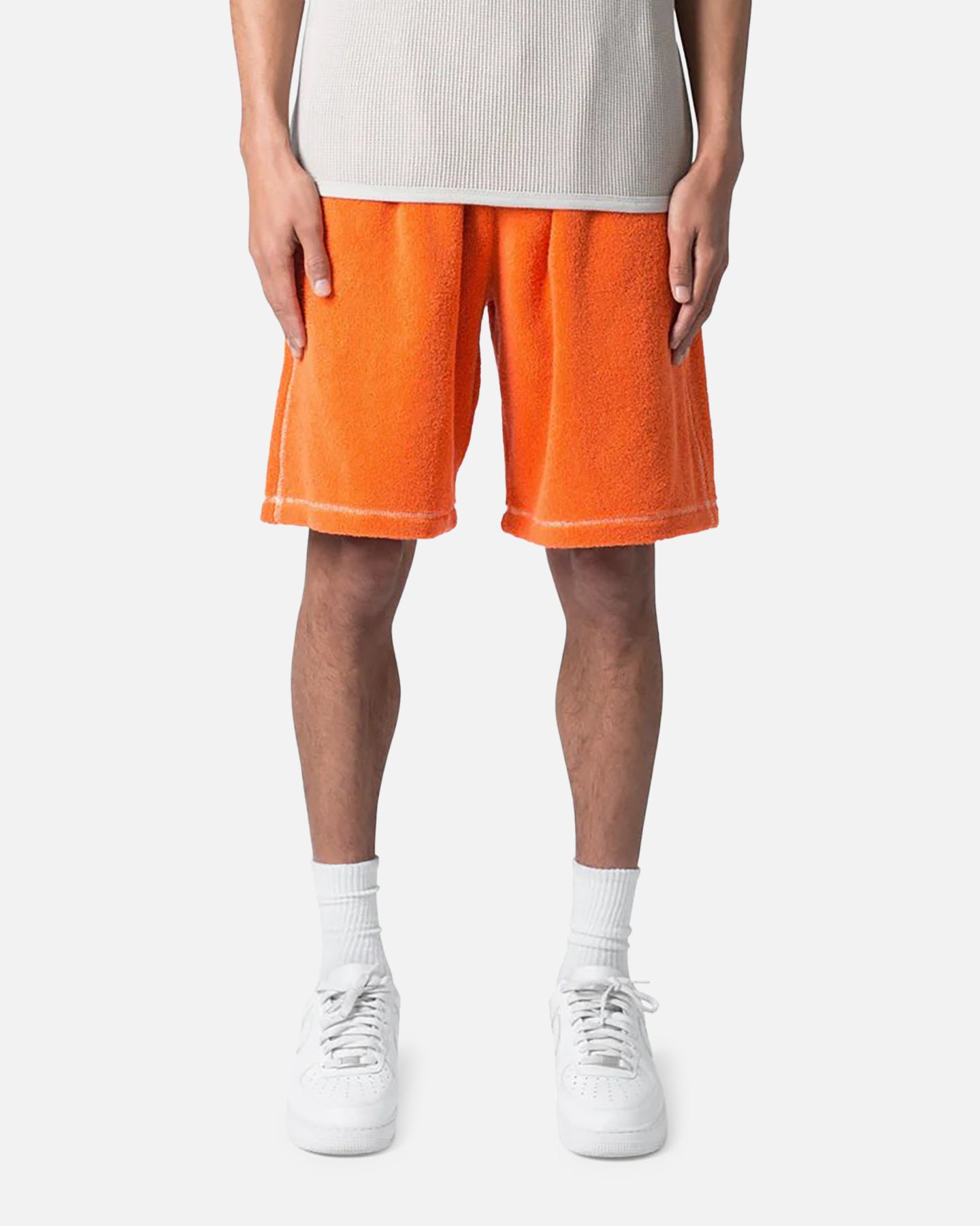 Image of MNML Terry Cloth Shorts Orange