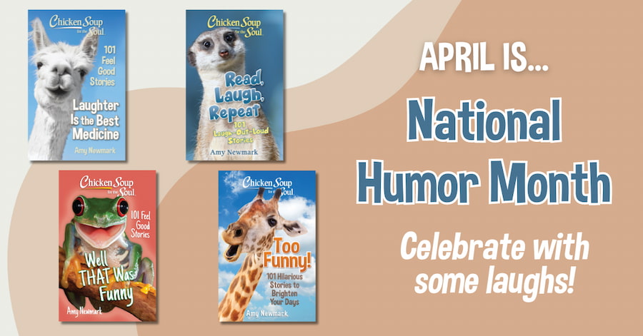 Available titles include: 'Laughter is the Best Medicine', 'Read, Laugh, Repeat', 'Well That Was Funny', and 'Too Funny'