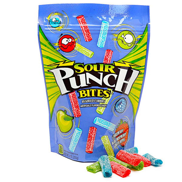 133662 - Sour Punch Bites Candy - Assorted: 9-Ounce Bag