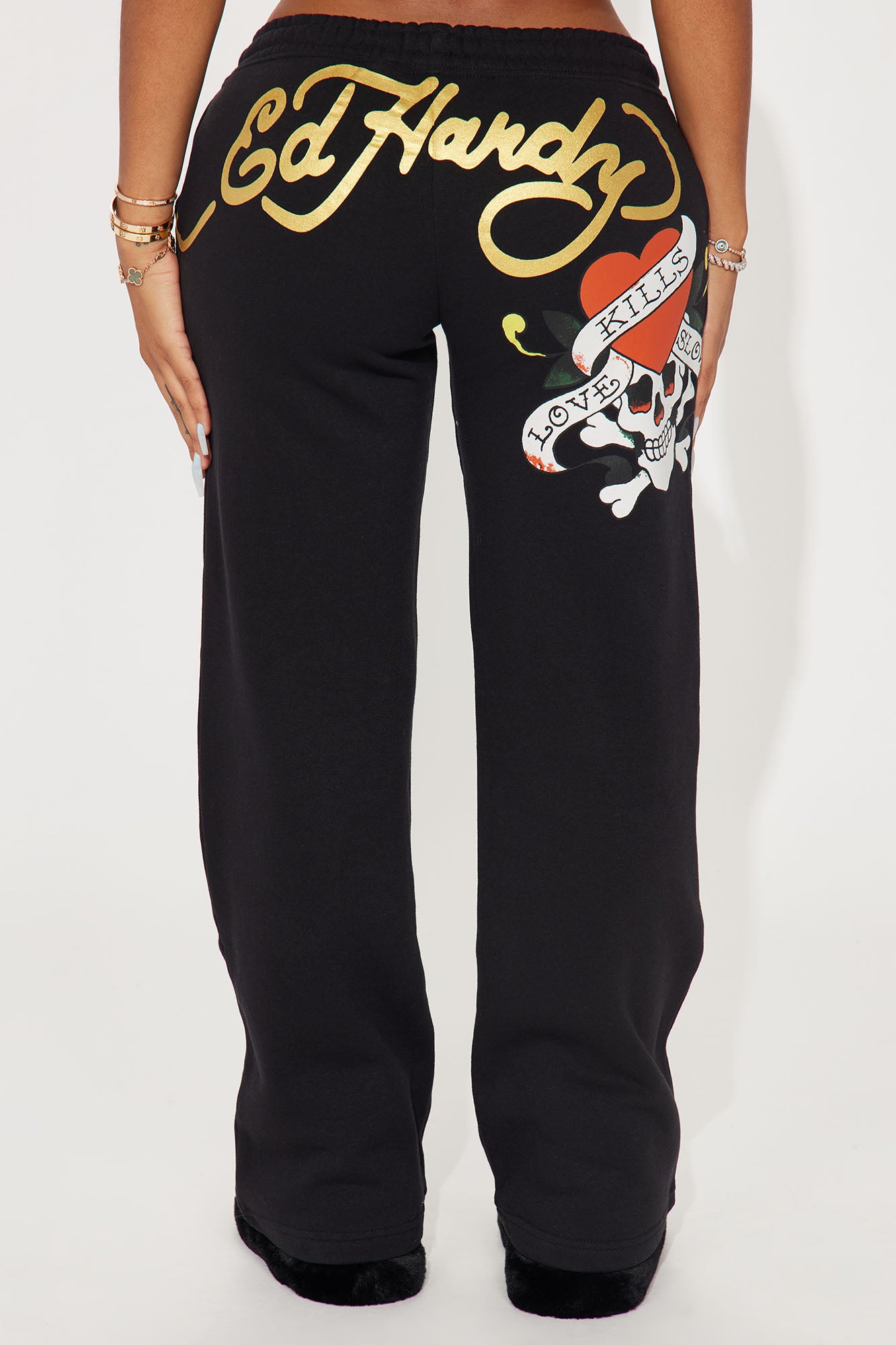 Image of Love Kills Ed Hardy Pant - Black