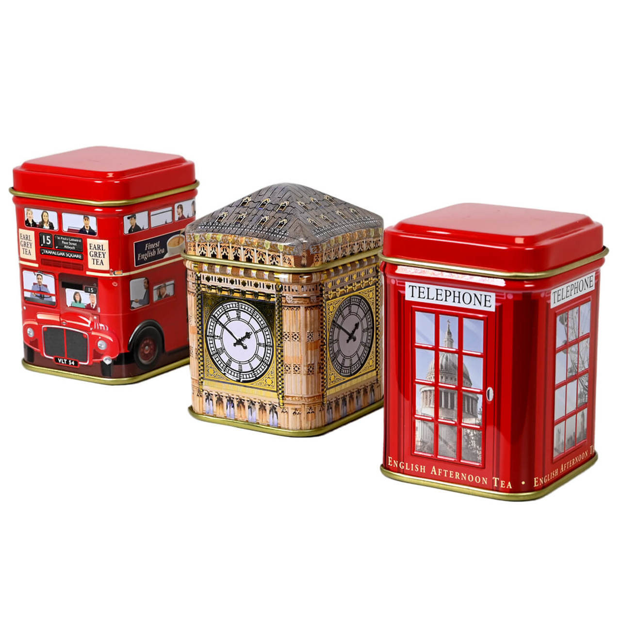 Image of Ahmad Tea London Experience Tin- 3 Loose Leaf Tea Caddies