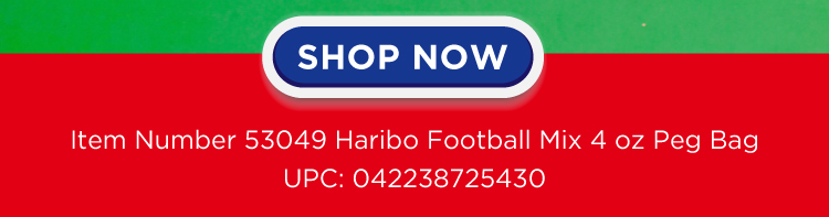 Haribo Football Mix 4 oz Peg Bag