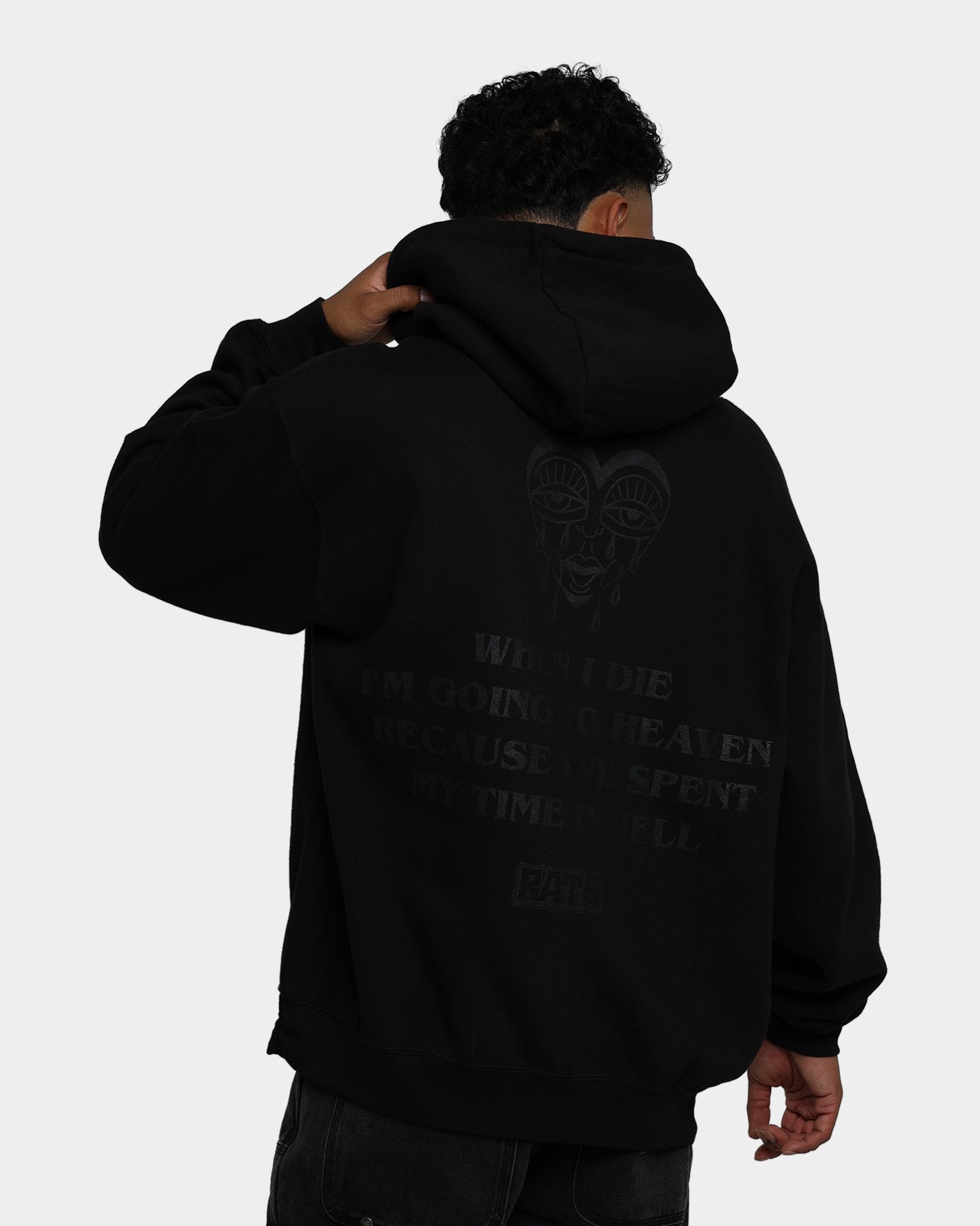 Image of Rats Get Fat When I Die Hoodie Black