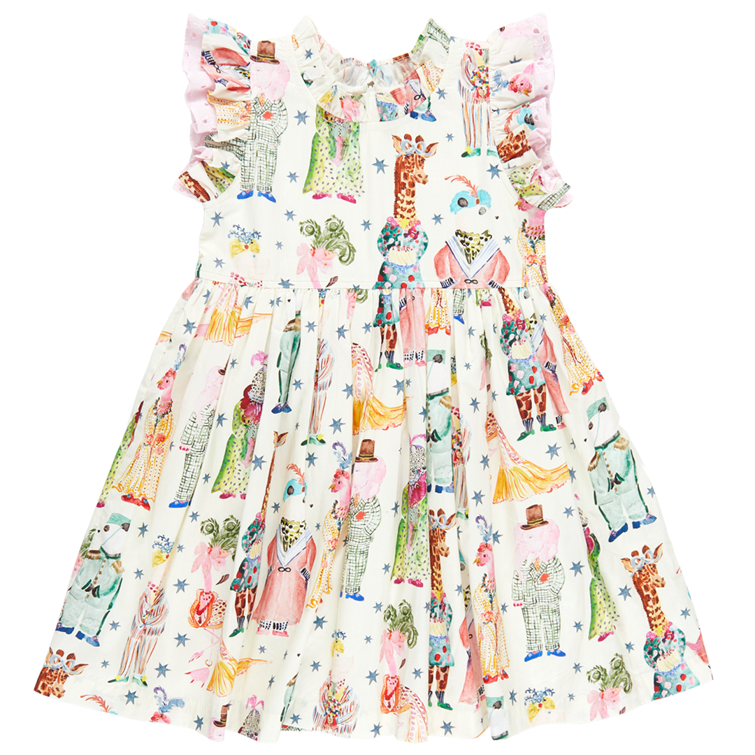 Image of Girls Leila Dress - Circus Animals