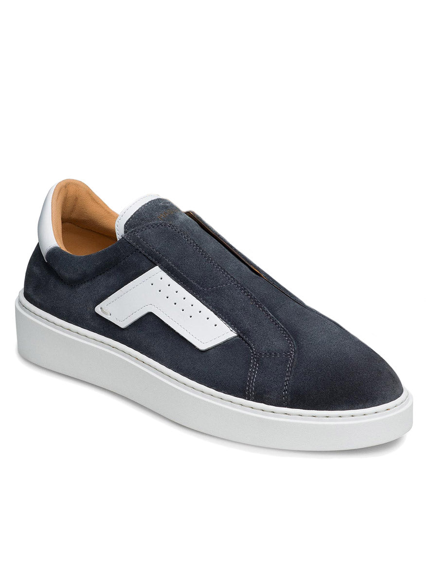 Image of Magnanni Phoenix Slip in Indigo Suede & White