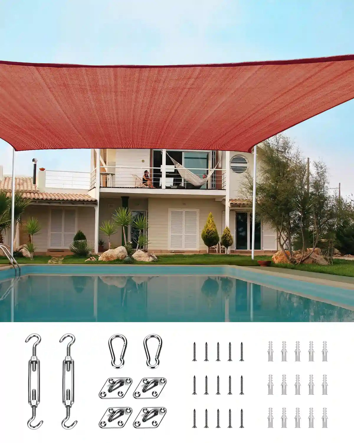 26' x 20' Rectangle Shade Sail (9 Colors Available)