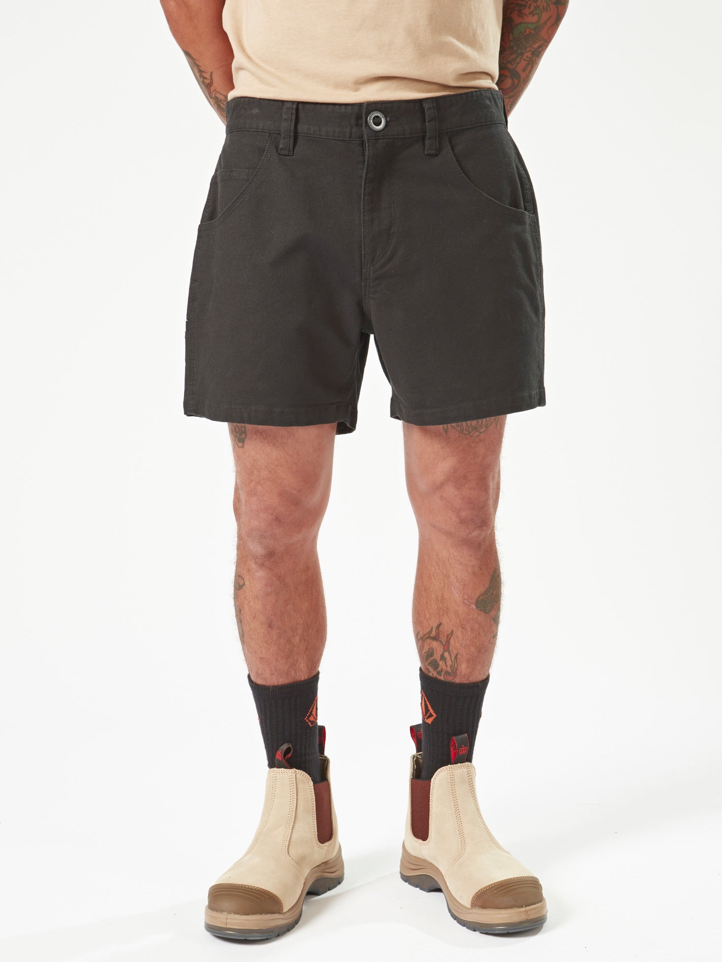 Image of Volcom Workwear Bevel Work Shorts - Black