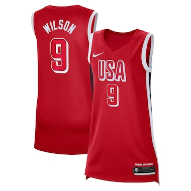  Nike A'ja Wilson Red  USA Basketball 2024 Swingman Player Jersey