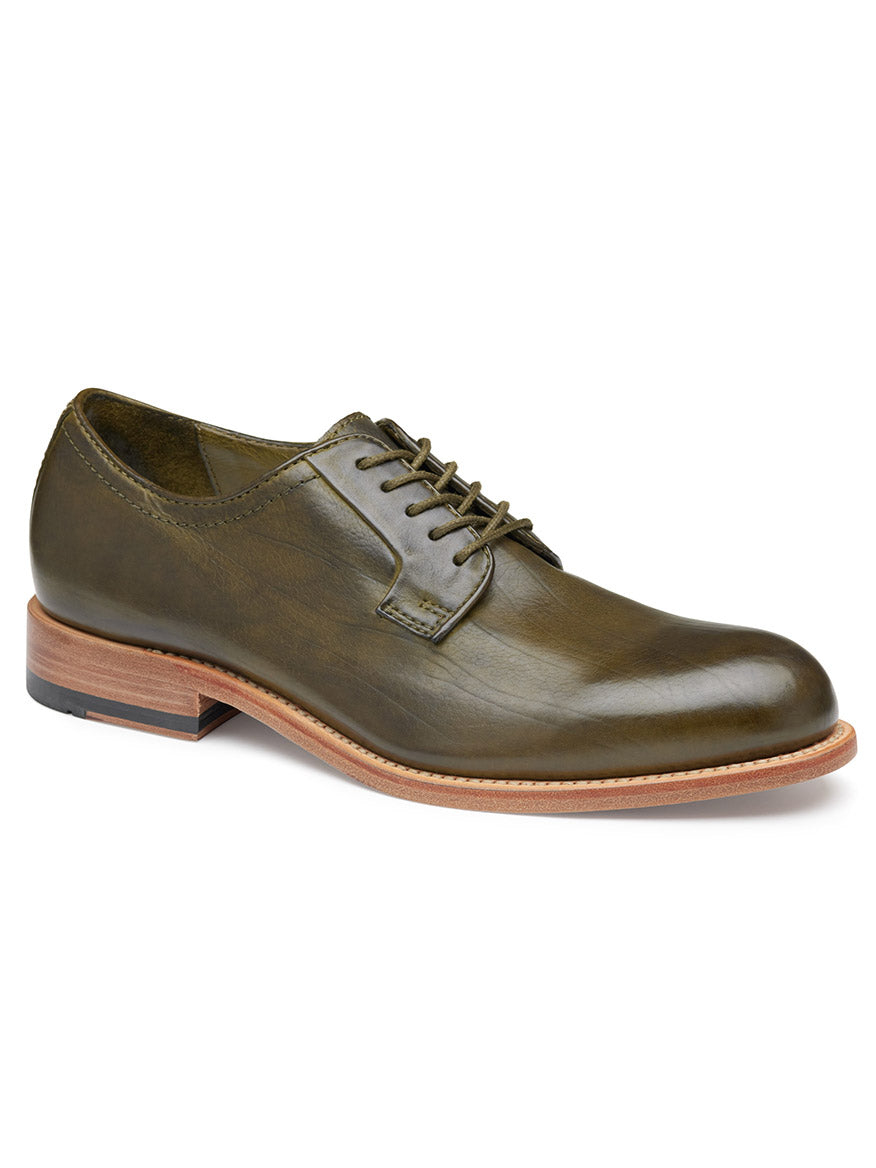 Image of J & M Collection Dudley Plain Toe in Olive Dip-Dyed Calfskin