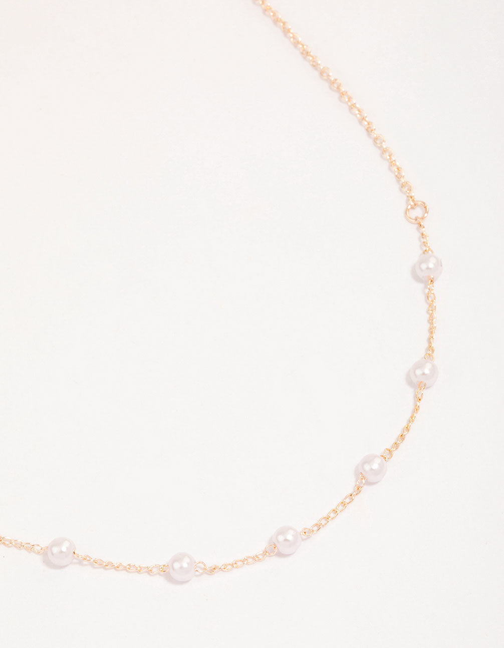 Image of Rose Gold Dainty Pearl Necklace