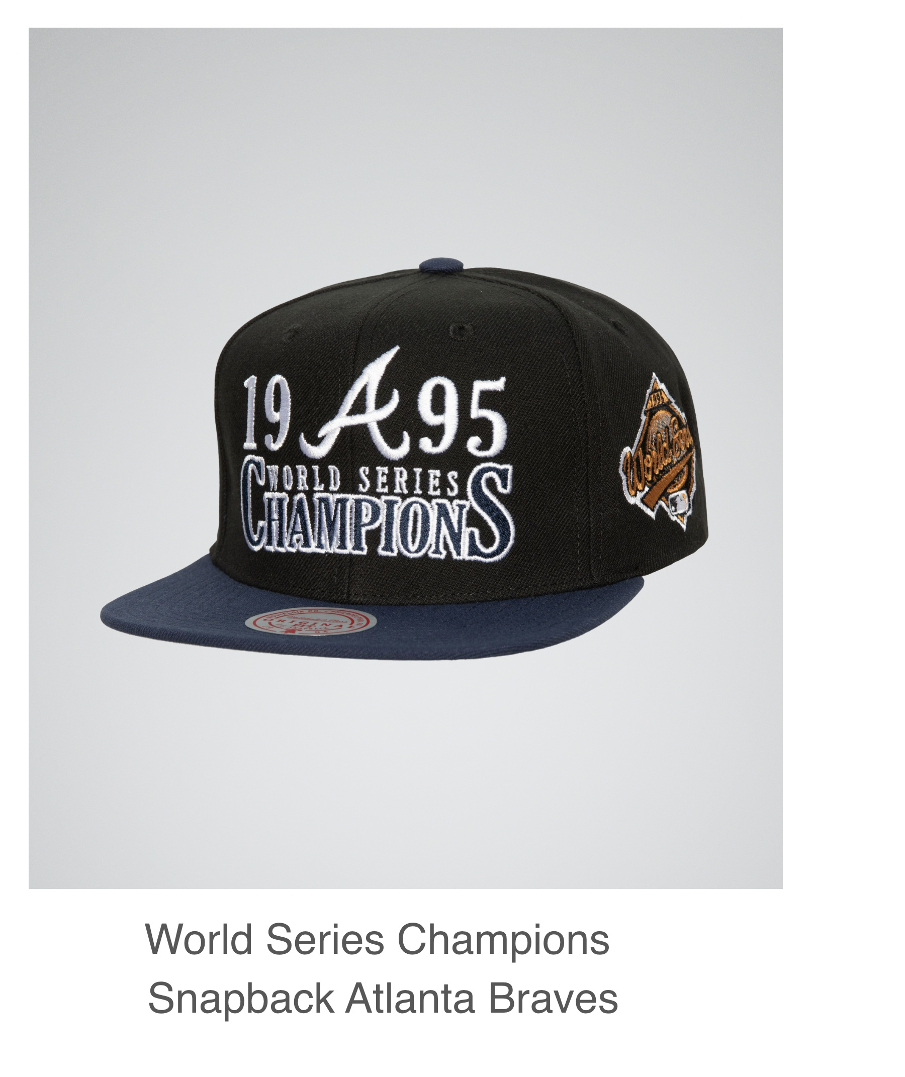 World Series Champions Snapback Atlanta Braves