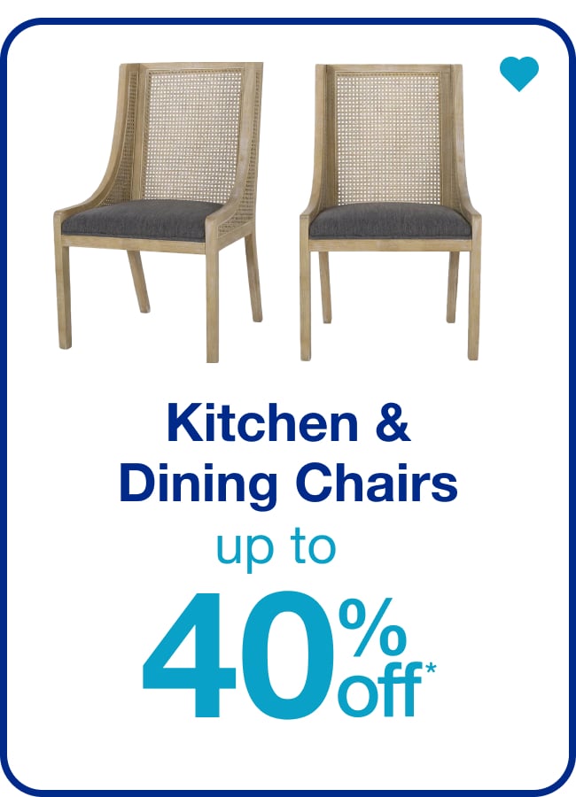 Up to 40% Off Kitchen & Dining Chairs â€” Shop Now!