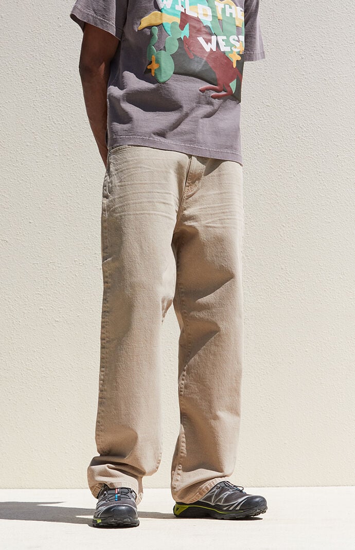 Image: Tan Baggy Jeans