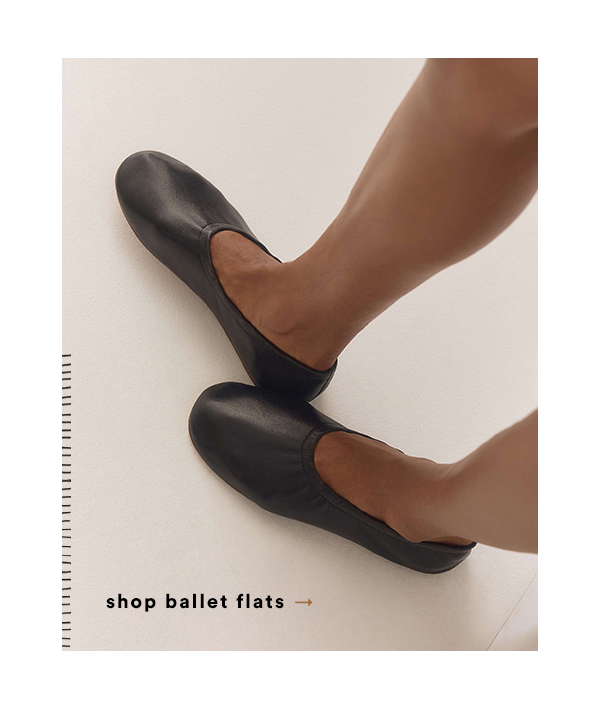 Black leather ballet flats. Shop ballet flats.