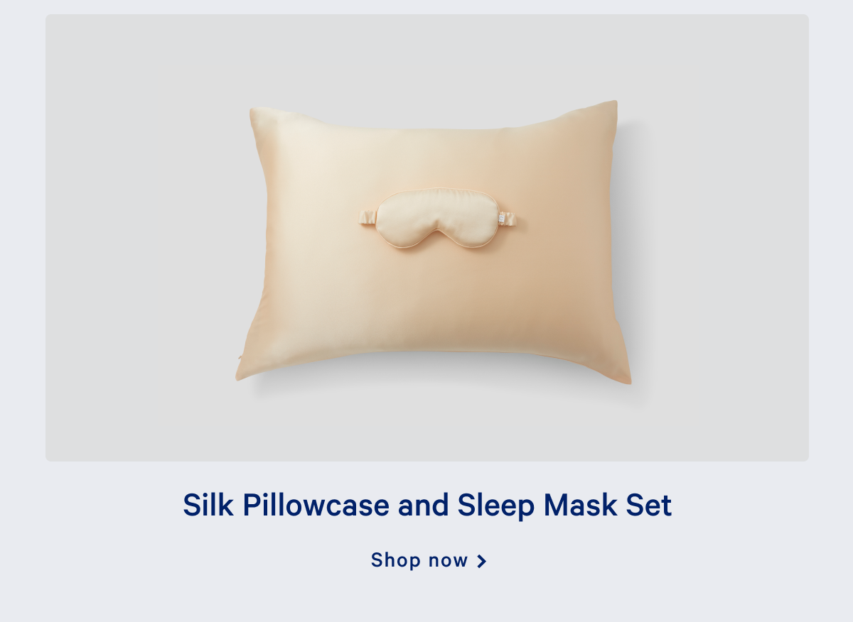 Silk Pillowcase and Sleep Mask Set >> Shop now >>